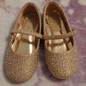 Baby girls Gold dress shoes